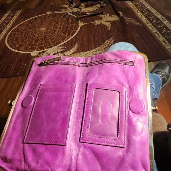 TH HOBO Lauren wallet purple with embroidered flowers
